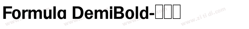 Formula DemiBold字体转换